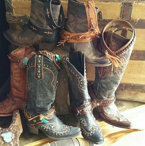 Western Style Leather Boot Belts & More